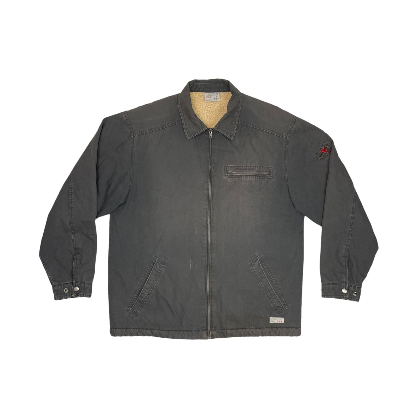 Vintage World Industries Work Sherpa Jacket Skatewear… Gem