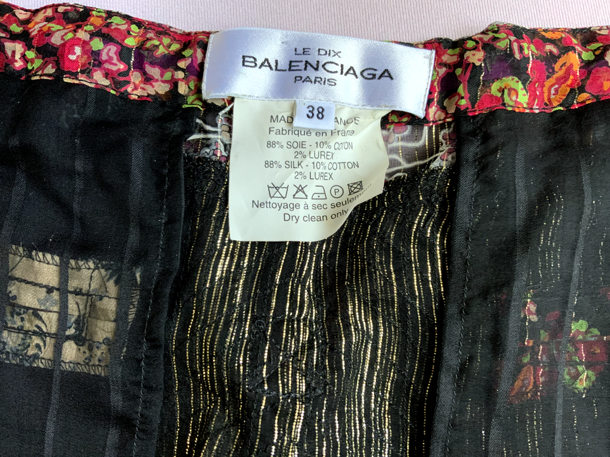 ICONIC, RARE S 2002 BALENCIAGA Le Dix Patchwork Skirt (S-M/Fr 38