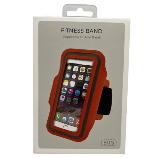 BITS Adjustable Fit Arm Band For iPhone 6/s Bright Orange NEW IN ORIGINAL  BOX