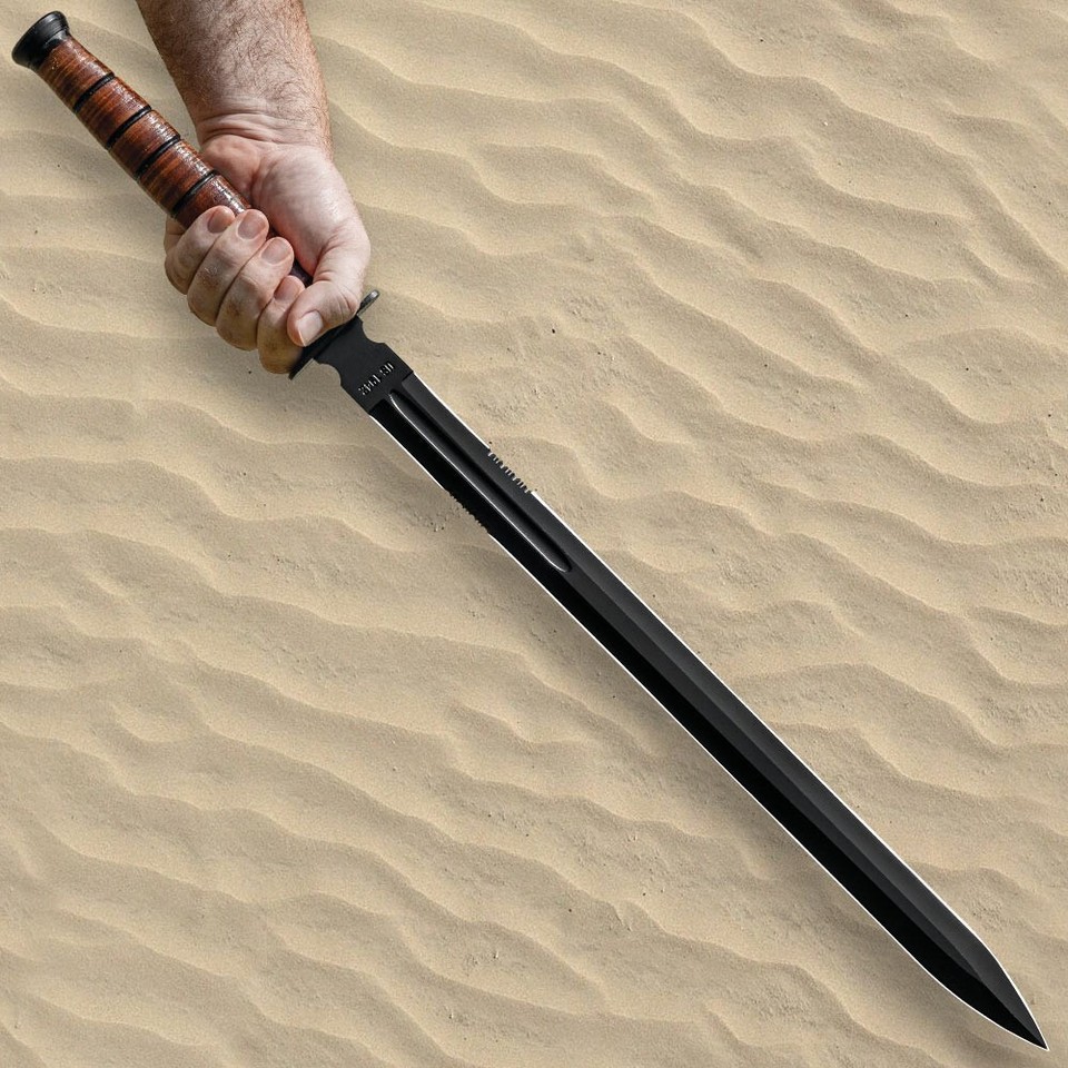US 1942 Double-Edge Combat Sword and Nylon Shoulder Sheath | Overall 27 ...