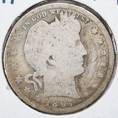 1897-O About Good (AG) Barber Silver Quarter New Orleans Mint