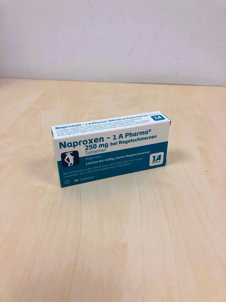 1A PHARMA Naproxen - 1 A Pharma® 250 mg bei Regelschmerzen · 30 St · PZN 09245022