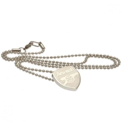 Pendentif Arsenal FC Plaqué Argent Avec Chaîne – Cadeau Officiel Fan