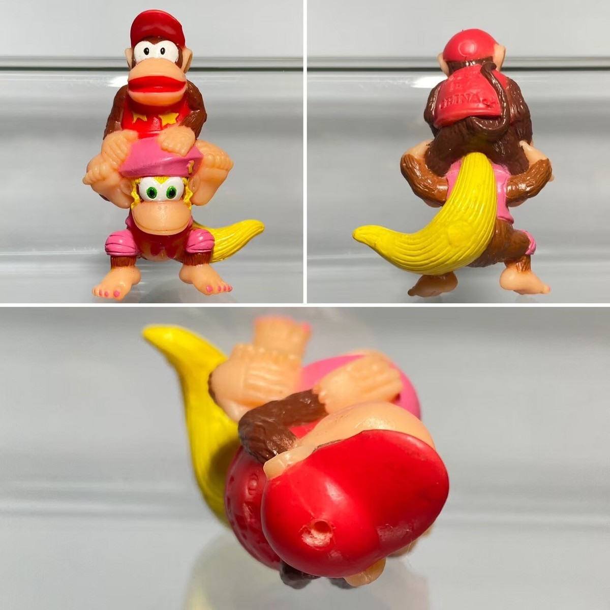 DONKIE☆Delpi Diddy, Dixie Donkey Kong Bandai Keychain Vintage Collection