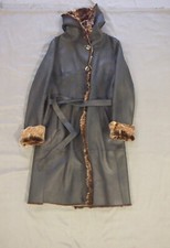 France Pap Kik Toscana Lamb Sheepskin Shearling Mouton Fur Long Coat, Wm's 8/10