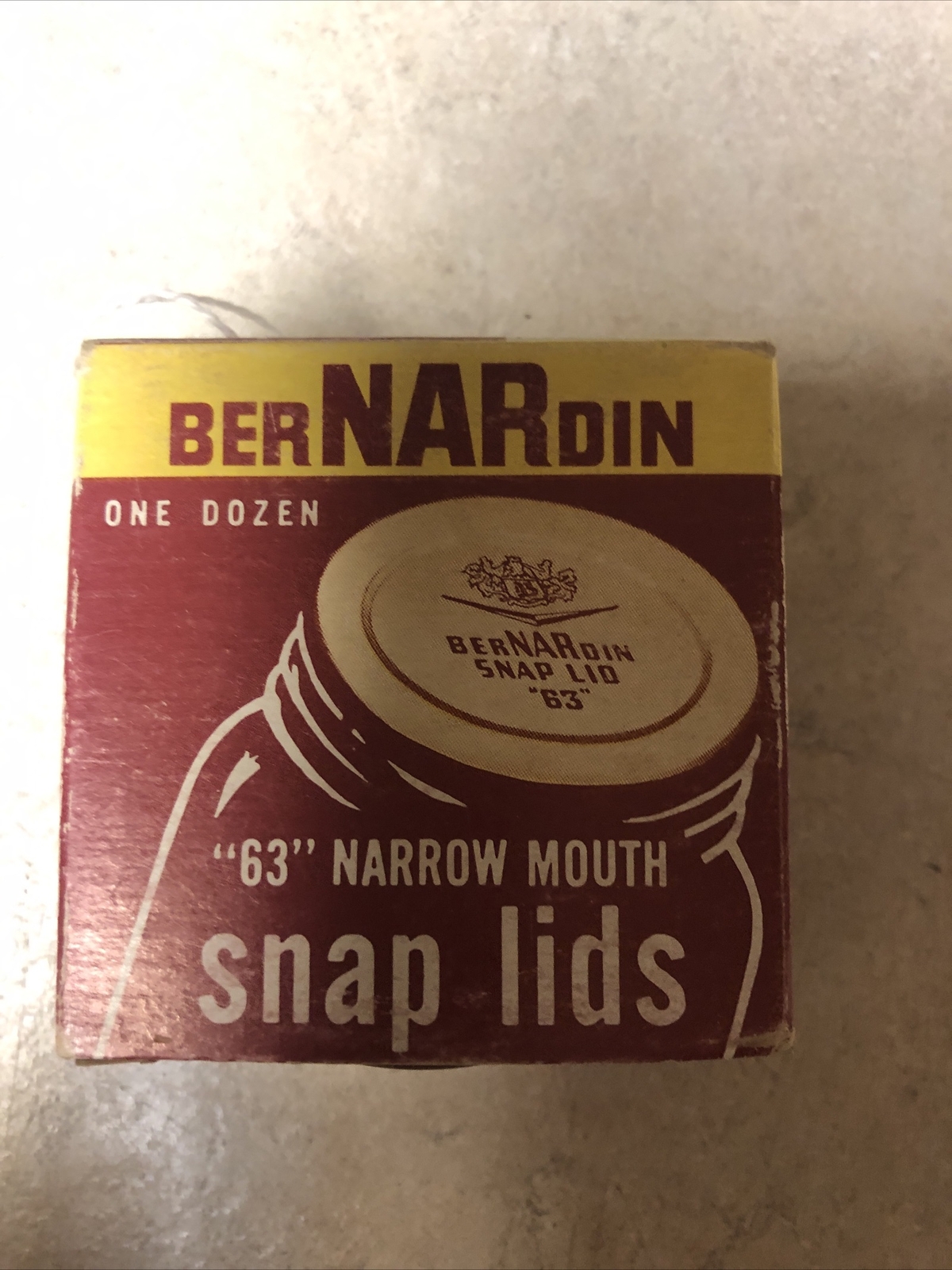 Vintage Bernardin 63 Narrow Snap Lid Canning Lids Mason Jar NOS Boxes