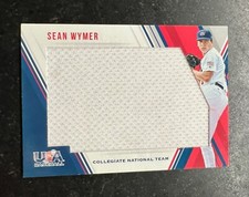 2018 USA Baseball Stars and Stripes Jumbo Materials Sean Wymer #19 100/299