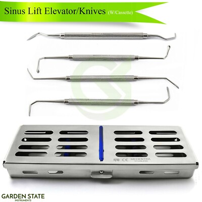 Dental Kramer Nevins Elevators Sinus Lift Acute Obtuse Perio Knives Cassette
