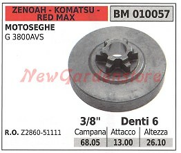 Pignone campana frizione motosega G3800AVS ZENOAH Z2860-51111 010057