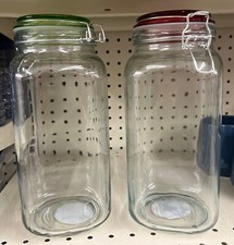 New Glass storage jars with lids 72fl oz 2- Jar