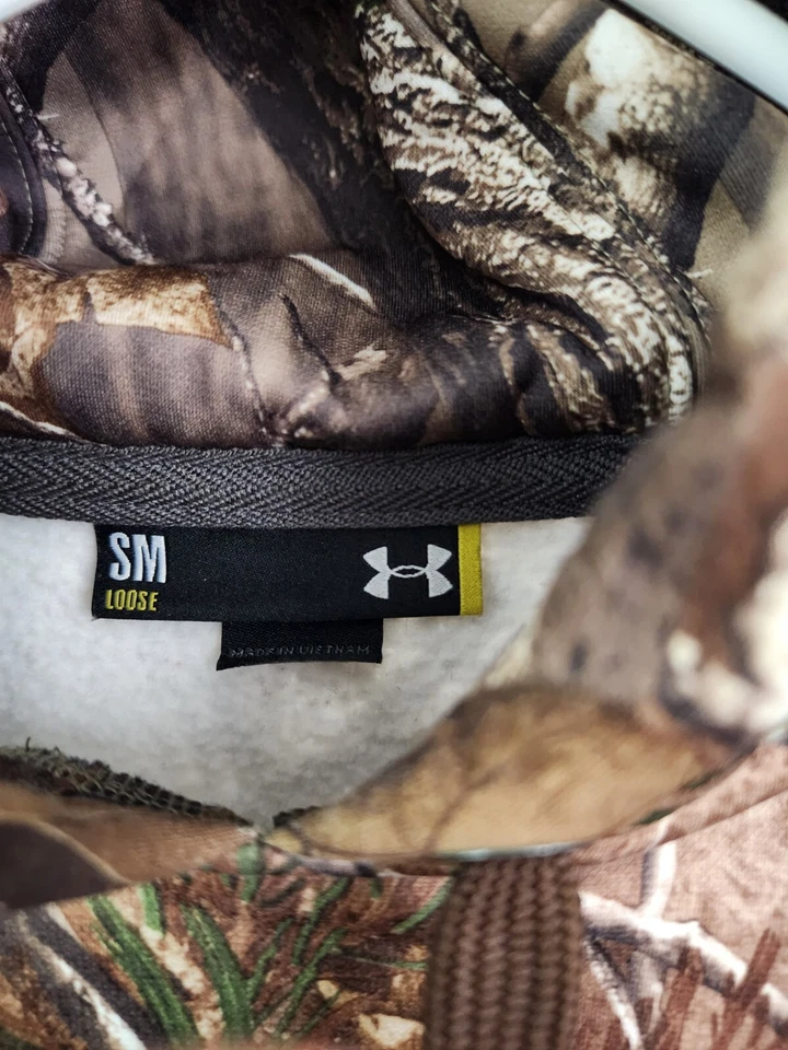 Chaqueta Texas Rangers Pull Over Sudadera con Capucha Camuflaje Talla S Under Armor Real Tree AP Foto 4 de 4