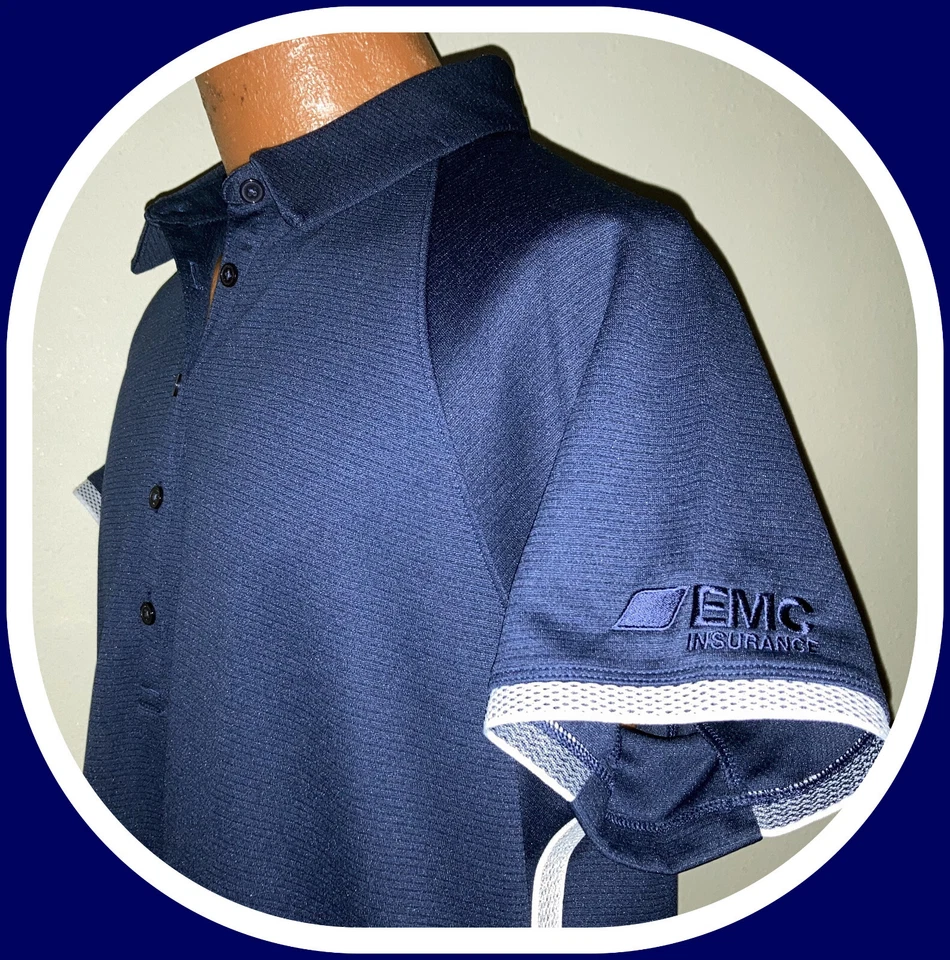 CAMISA POLO DE GOLF UNDER ARMOUR EMC INSURANCE ADULTO GRANDE NUEVA CON ETIQUETAS ENVÍO GRATUITO Foto 3 de 4