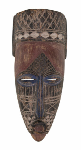 Maschera Cuba Ngaady Mwaash Africano Rdc Legno 40 CM Arte Etnico Coutumier 17250 - Afbeelding 1 van 7