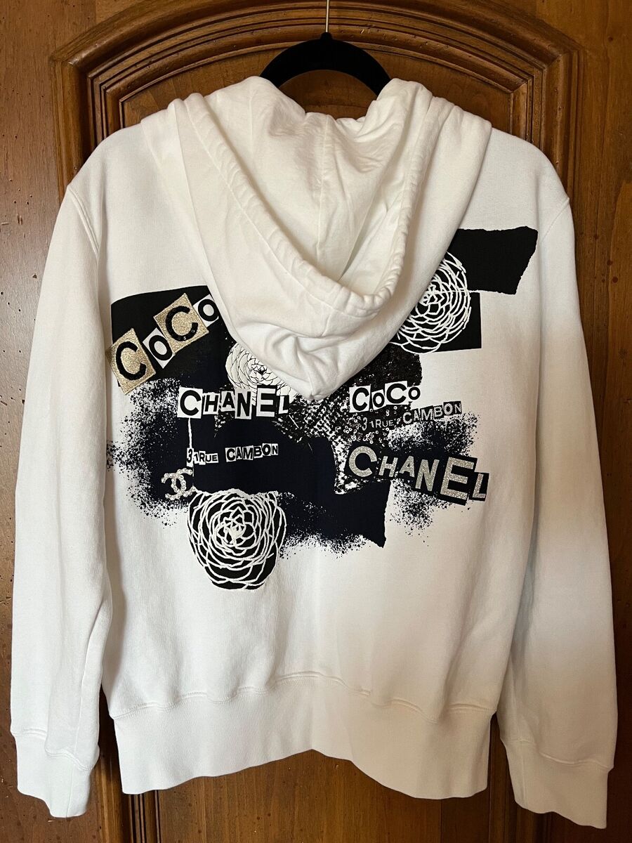 REDUCED Chanel Ladies Grafitti Logo Zip up Hoodie Size REDUCED Chanel Ladies Grafitti Logo Zip up Hoodie Size