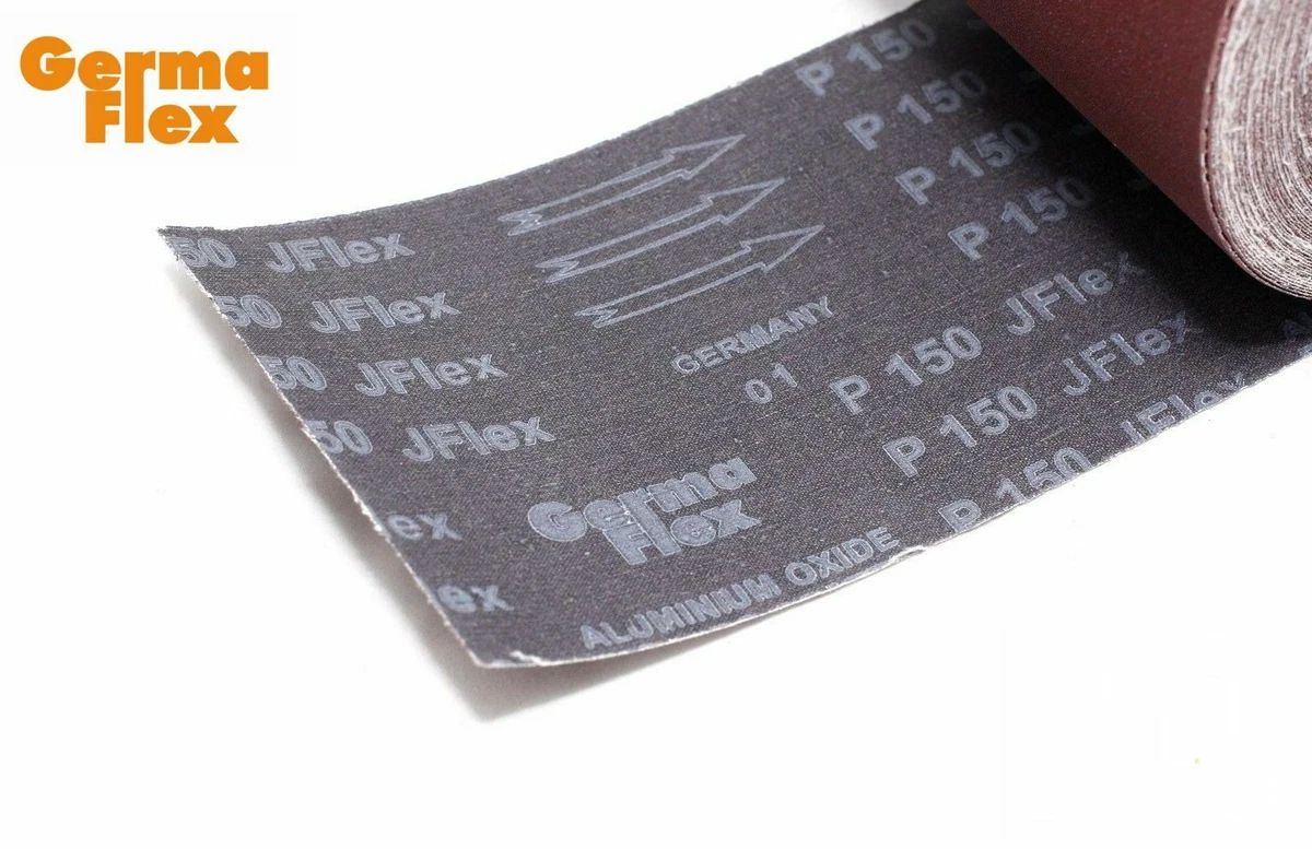 Emery Cloth Sandpaper Roll Germa Flex 115mm GRIT 24 36 40 60 80 100 120 180 240