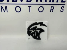 22-23 Dodge Challenger Black Hellcat Dark Gray Left Fender Emblem Nameplate New