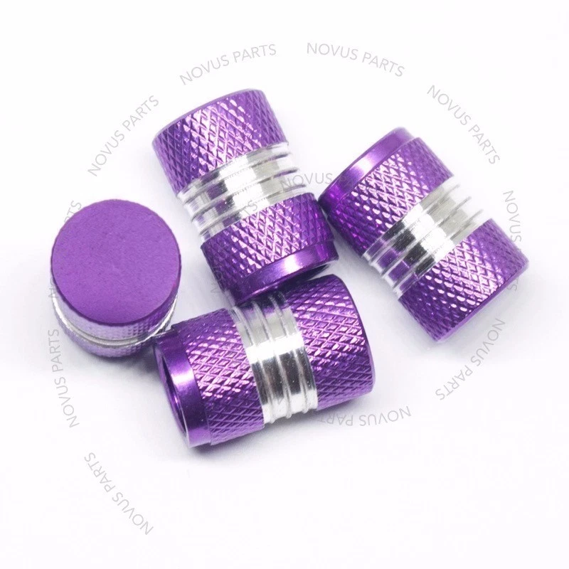 Tapa de válvula de neumático 4 piezas púrpura centrado ajuste Chevrolet Corvette Tahoe Express 3500 Foto 2 de 4