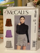 New Uncut McCalls MP 723 Mini Skirt with ruffle Size 16-22 New Dress uncut