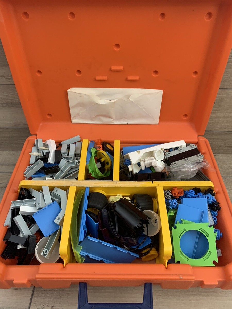 Vtg 80s Fisher Price Construx Orange Case Parts Lot Vintage