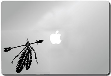 Native American Indian Feathers car Truck Laptop MAC Decal Sticker 6'' Black