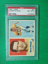 1957 Topps #87 Duane Putnam NM-MT PSA 8 Los Angeles Rams
