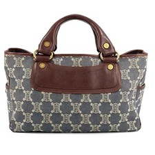 CELINE Boogie Hand Bag Macadam Canvas Indigo ...