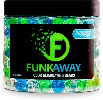FunkAway Odor Eliminating Beads, 12 oz., Supercharged Odor Absorbing
