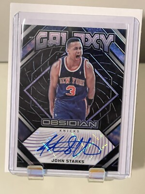 John Starks NY Knicks auto card Obsidian /75 | eBay