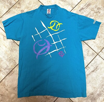 Vintage 80s Adidas ATP Tennis T-Shirt Size Large Single Stitch | eBay