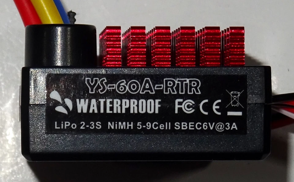 ESC For RC Cars & Trucks 60A Brushed Motor 2S 3S Waterproof Deans UK Sellers - Image 3 of 4