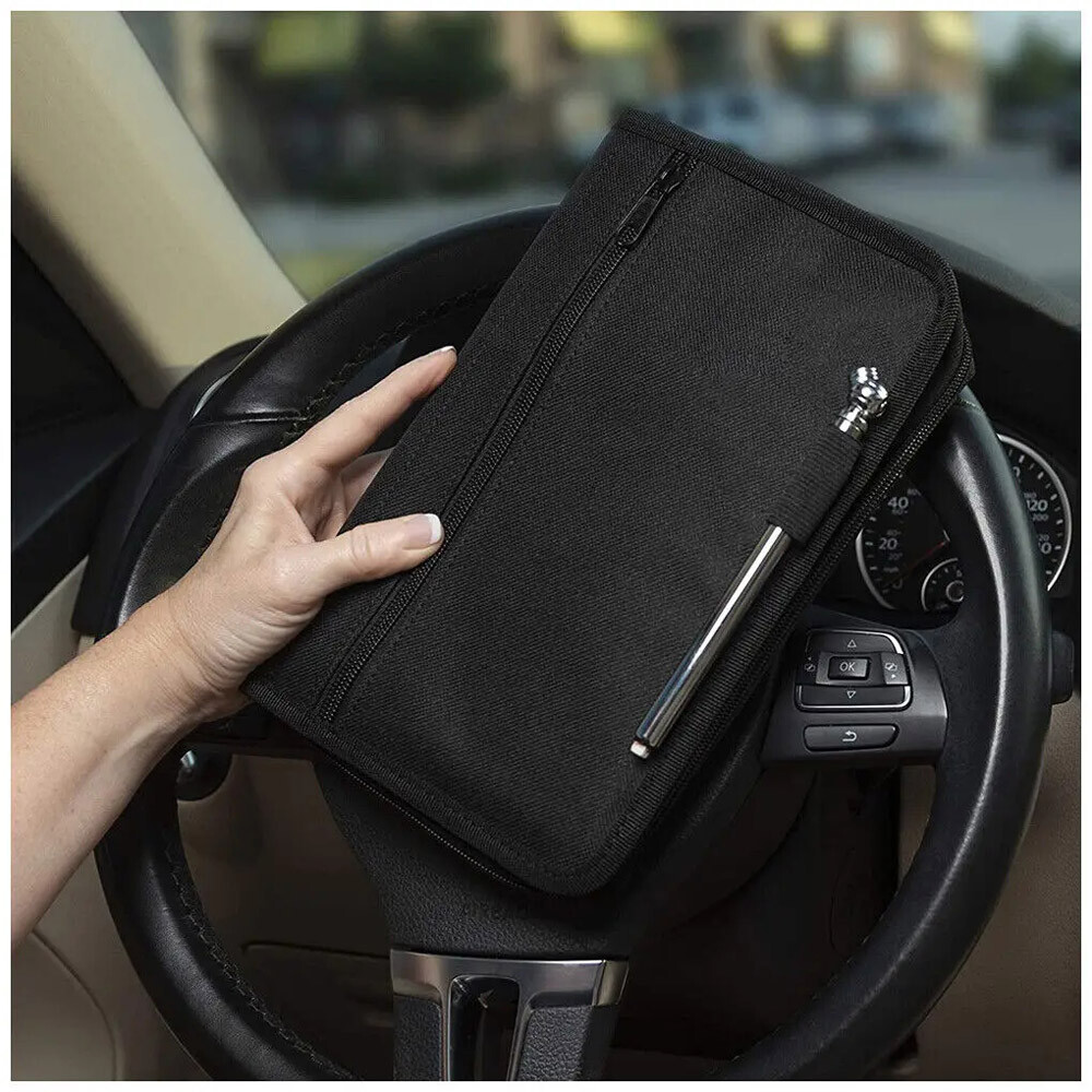 Universal Car Glove Box Storage Organizer – Multi-Pocket Holder For Manuals & Documents – Black