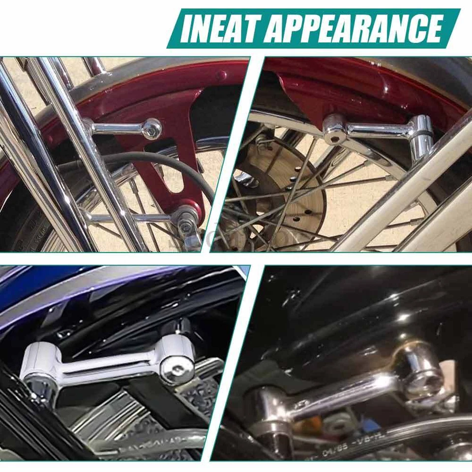 Front Fender Mount Bracket Kits Chrome For Harley Softail Springer FXSTS 93-06 - Imagem 4 de 4