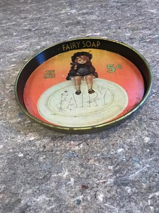 Vintage FAIRY SOAP Advertising Tray Tin Bathroom Home Decor 14 inch
