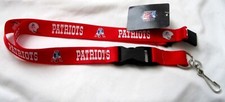Patriots Red Licensed NFL Keychain/ID Holder Detachable Lanyard-Brand New 