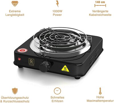 Allume Charbon Coco Allume-charbon électrique REANICE 1000W - Pour Shisha, Rapide Et Portable Chauffeur Coco Rapide Allume Charbon Coco Allume-charbon électrique REANICE 1000W - Pour Shisha, Rapide Et Portable Chauffeur Coco Rapide