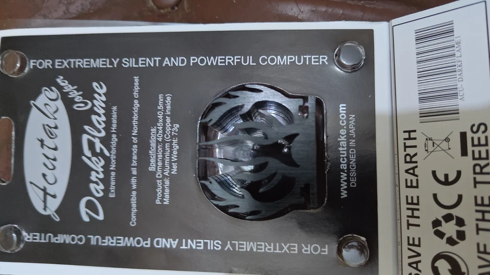 Acutake Dark Flame northbridge PC chipset enfriador, núcleo cooperativo. ¡Vintage! Foto 3 de 4