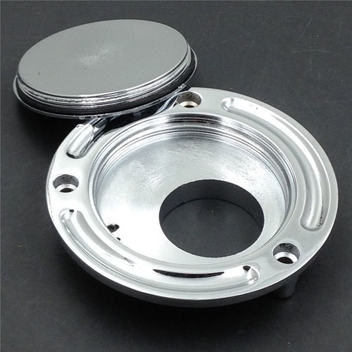Silver Motorcycle Keyless Fuel Tank Caps Fit For Yamaha YZF-R6/R6S 1999-2019 NEW - Picture 4 of 5