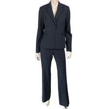 Express Pant Suit Women Size 6 Black Striped ...