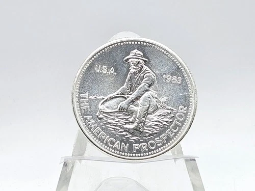 1983 1oz .999 Fine Silver Engelhard "Prospector" Round **KEY-DATE** #2