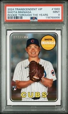Shota Imanaga 2024 Topps Transcendent VIP Rookie Through The Years #/100 PSA 9