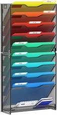 samstar 10 Tier Wall File Organizer, Hanging Mount Holder 10 