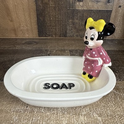 希少品 Disney vintage mickey soap dish ミッキー Vintage Walt Disney Minnie Mouse Soap Dish Bathroom Japan