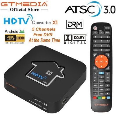 4K UHD ATSC 3.0/1.0 Digital Terrestrial TV Tuner ATSC OTA TV Box Free DRM DVR US