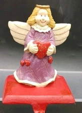 Vintage Cedar Creek Collection Stocking Hanger Angel Christmas Decor