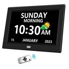 11 Inch Clock with Day and Date for Elderly Large Display Digital Clocks 12 A