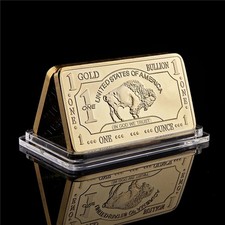 1 OZ Gold Buffalo Bullion Bar 999 Fine 24k 1 Troy Ounce