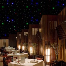 Star Stage Backdrop 20x10 ft LED Star Curtain Starry Sky Background DMX w/Remote