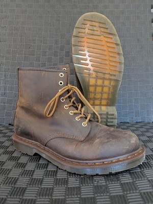 Dr. Martens 1460 Men’s Brown Leather 8-Eye Lace-Up Boots 1460 Crazy Horse Leather Lace Up Boots in Brown | Dr. Martens main image 3