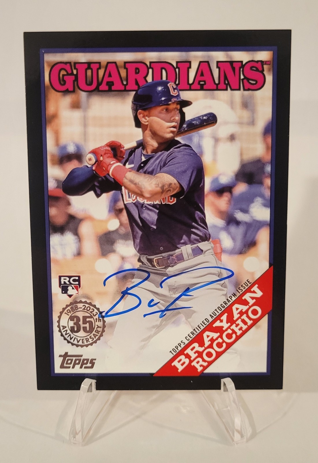 2023 Topps Update - 1988 Topps Autograph Brayan Rocchio #88BA-BR Black /199 (RC)