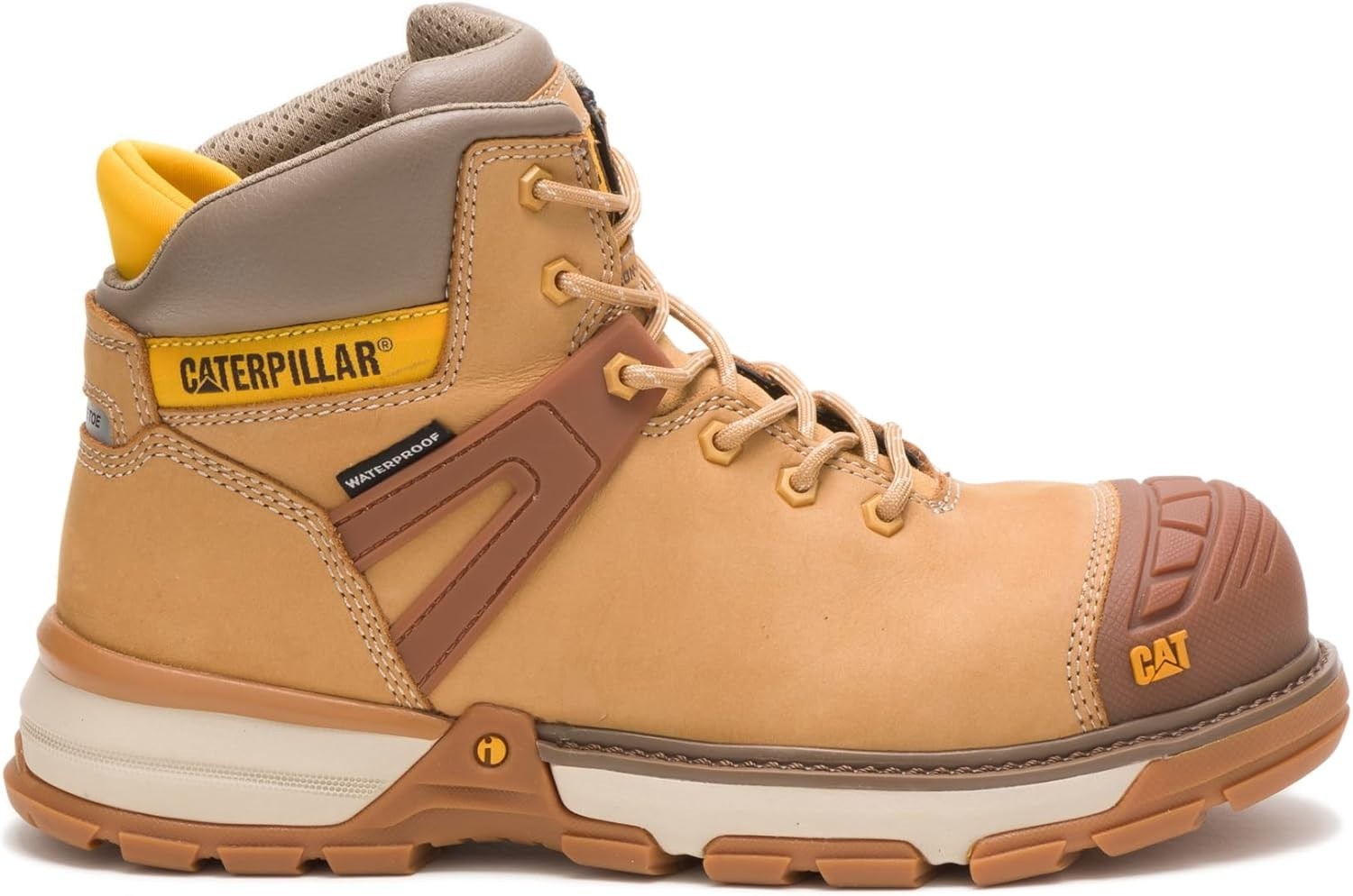 Caterpillar Mens EXCAVATOR SUPERLITE Carbon Comp Toe Waterproof Work Boot Honey image 2